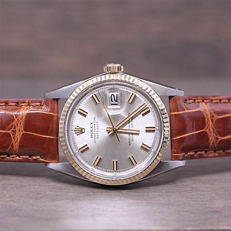 rolex lady datejust white gold and leather strap|best leather strap for rolex.